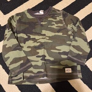 Kids Army Green Long Sleeve Top Sz 3T